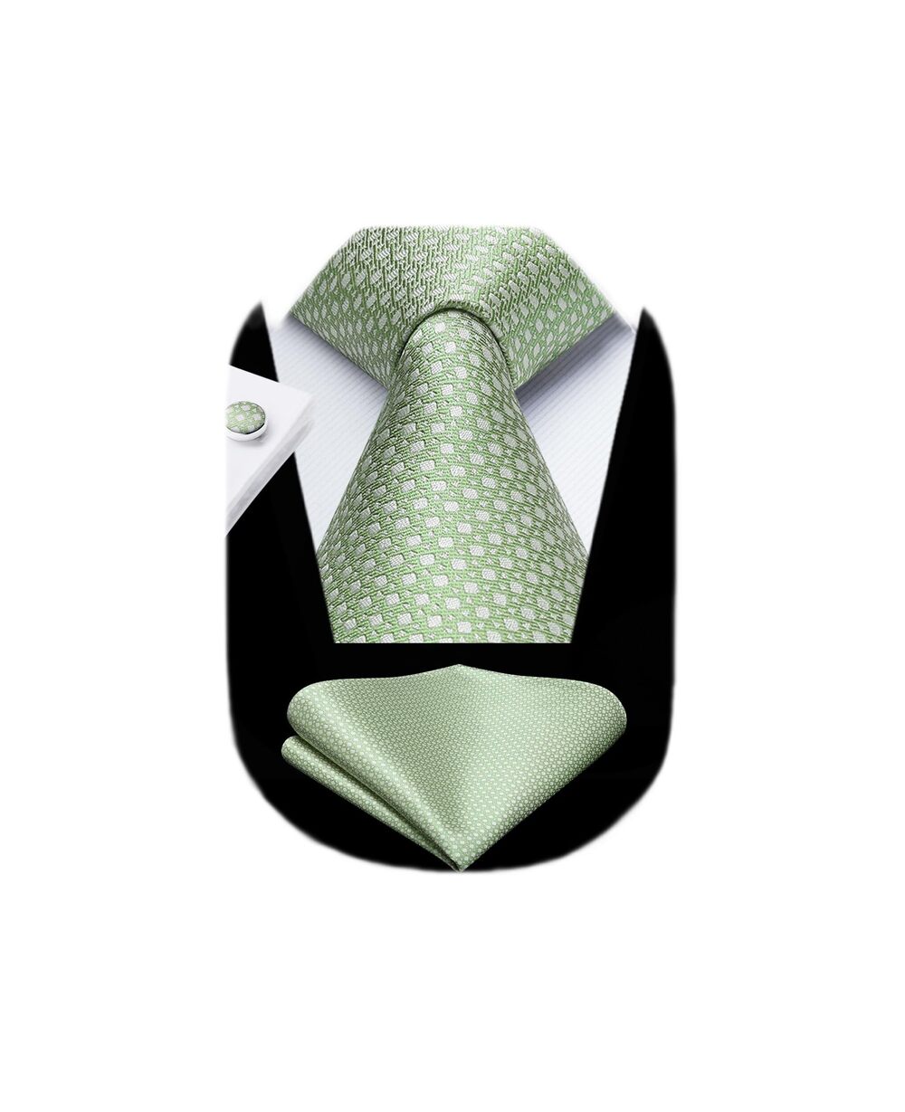 9222 Sage Green Ties Formal Light Green Polka Dot ties for menTie
